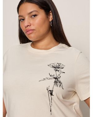 Sanctuary Timeless Tee Collagen With Dandelion Extended Sizing - Natural