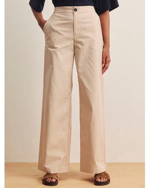Sanctuary Eloise Stripe Trouser Dark Opal Pinstripe - Natural