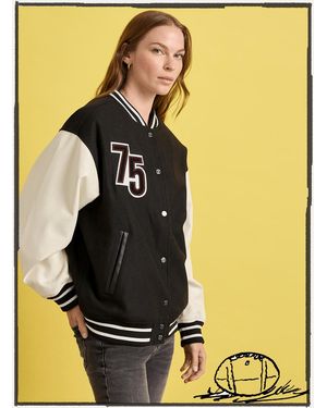 Sanctuary Sanctuary X Peanuts 75th Anniversary Varsity Jacket - Metallic