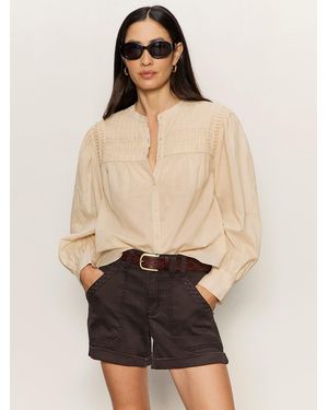 Sanctuary Giving The Most Pintuck Shirt Rich Collagen - Natural