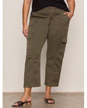 Sanctuary Rebel Straight Crop Pant Fatigue Extended Sizing - Green