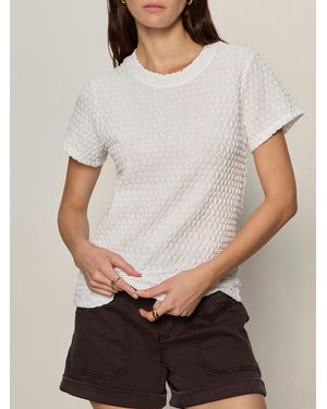 Sanctuary Pucker Up Perfect Tee White Petite Sizing - Gray