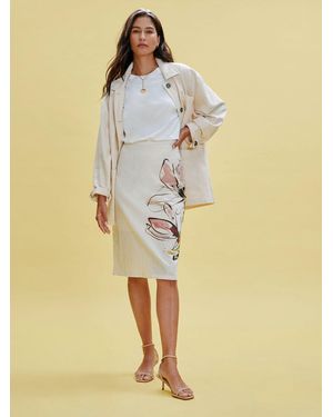 Sanctuary Spring Fleur Pencil Skirt Fleur - Natural