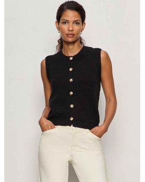 Sanctuary Pointelle Shell Black