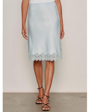 Sanctuary Effortless Lace Slip Skirt Blue Aura - Multicolor