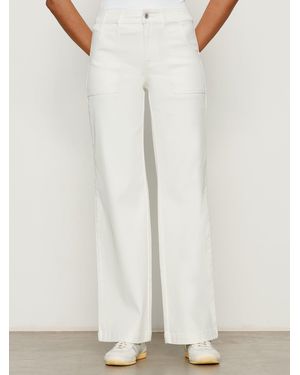 Sanctuary Sculpted Insider Wide Leg Pant Chalk - White
