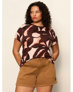 Sanctuary The Perfect Tee Desertscape Extended Sizing - Brown