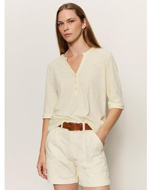 Sanctuary Rolled Sleeve Tee Lemon Drop - Natural