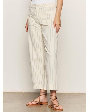 Sanctuary The Marine Jean Crop Bleached White Pinstripe Petite Sizing - Natural