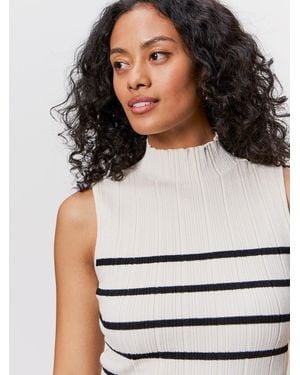 Sanctuary S Starlit Rib Maxi Light Oat/black 3 Lg in White | Lyst