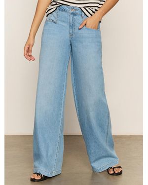 Sanctuary Highland Wide Leg Standard Rise Jeans Sail Away - Blue