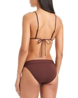 Sanctuary Swim Banded Hipster Bikini Bottom Espresso - Blue