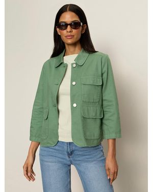 Sanctuary Crop Chore Jacket Green Juice