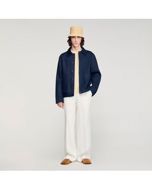 Sandro Denim Worker Jacket - Blue