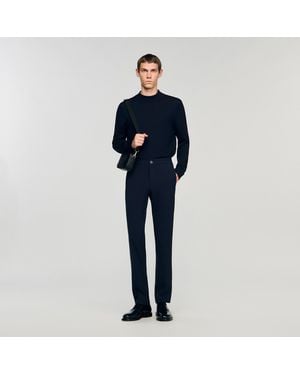 Sandro Jersey Trousers - Blue