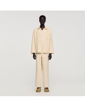 Sandro Cotton Worker Jacket - Natural
