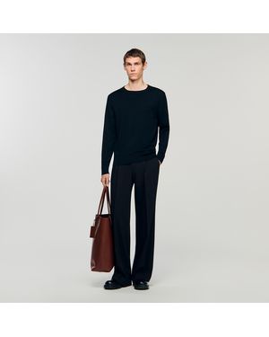 Sandro Fine Knit Jumper - Blue