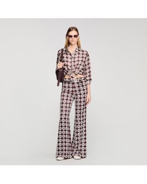 Sandro Floral Print Silk Shirt - Multicolour