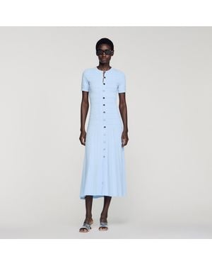 Sandro Knit Maxi Dress - Blue