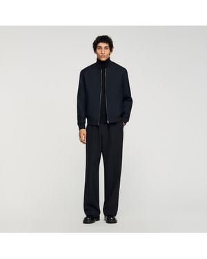 Sandro Zip-Up Jacket - Blue