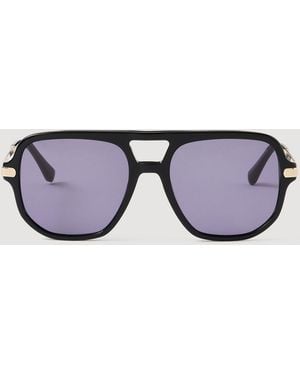 Sandro Metal And Acetate Sunglasses - Purple