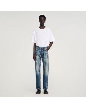 Sandro Jean regular délavé - Bleu