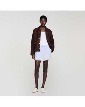 Sandro Lace Detail Shorts - White