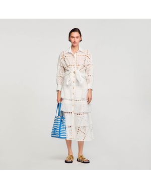 Sandro Broderie Anglaise Shirt - Blue