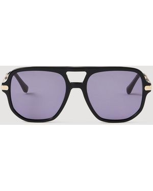 Sandro Metal And Acetate Sunglasses - Purple