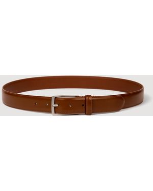 Sandro Glazed Leather Belt - Brown