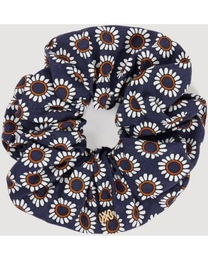 Sandro Floral Scrunchie - Blue