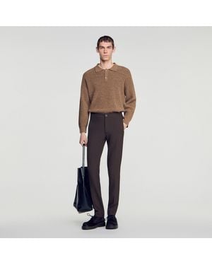 Sandro Jersey Trousers - Blue