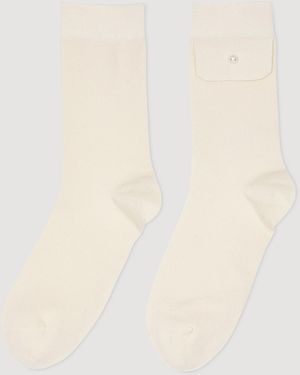 Sandro Chaussettes à détail perle - Blanc