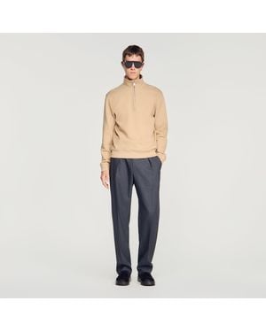 Sandro Cotton Sweatshirt - Blue