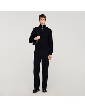 Sandro Cotton Sweatshirt - Black