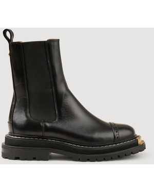 Sandro Bottines chelsea en cuir - Noir