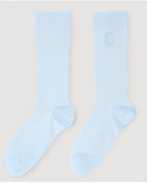 Sandro Embroidered Socks - Blue