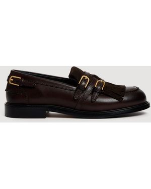 Sandro Buckle Loafers - Black