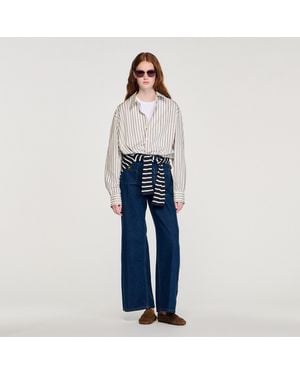 Sandro Striped Cotton Shirt - White