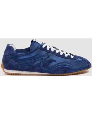 Sandro Sneakers light wave mix matières - Bleu