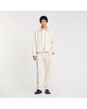 Sandro Leather Jacket - Natural