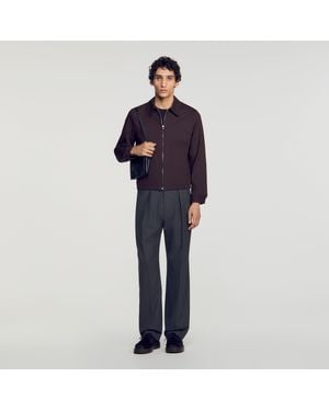 Sandro Blouson en coton - Bleu