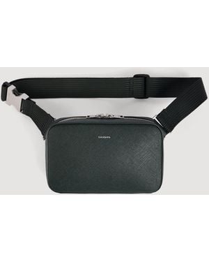 Sandro Small Reconstituted Leather Bag - Black