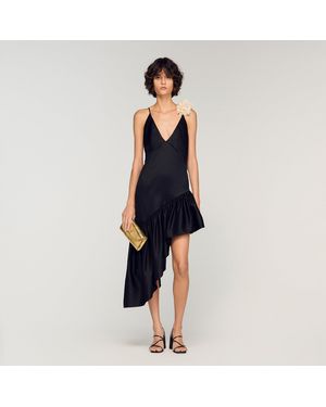 Sandro Short Ruffled Dress - Blue