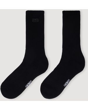 Sandro Socks With Embroidered Patch - Black