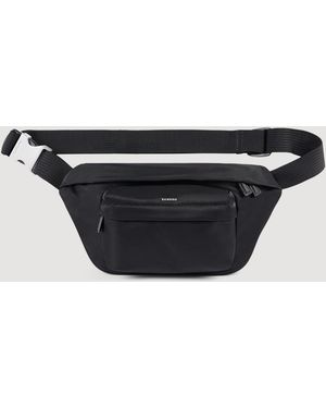 Sandro Technical Fabric Shoulder Bag - Black
