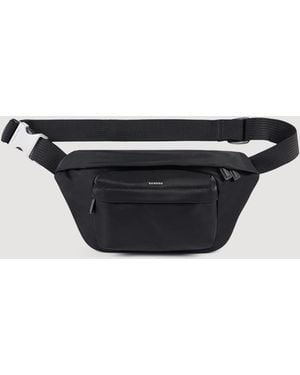 Sandro Technical Fabric Shoulder Bag - Black