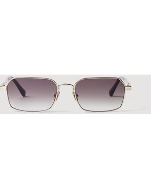 Sandro Acetate And Metal Sunglasses - Black