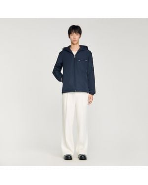 Sandro Nylon Windbreaker - Blue