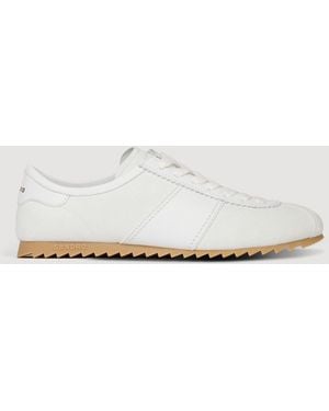 Sandro Leather And Suede Low-Top Trainers - White